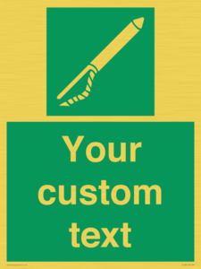 Custom sign safe condition Line throwing appliance