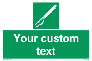 Custom sign safe condition Line throwing appliance