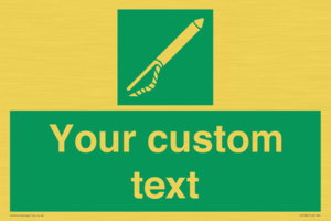 Custom sign safe condition Line throwing appliance