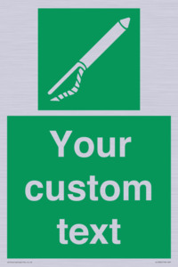 Custom sign safe condition Line throwing appliance