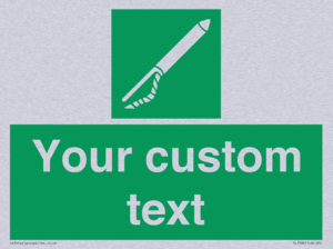 Custom sign safe condition Line throwing appliance