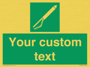 Custom sign safe condition Line throwing appliance