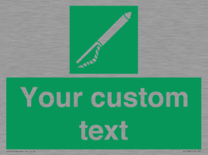 Custom sign safe condition Line throwing appliance