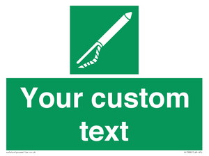 Custom sign safe condition Line throwing appliance