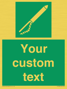 Custom sign safe condition Line throwing appliance