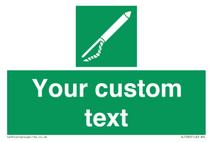 Custom sign safe condition Line throwing appliance