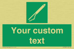 Custom sign safe condition Line throwing appliance