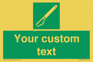 Custom sign safe condition Line throwing appliance