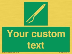 Custom sign safe condition Line throwing appliance