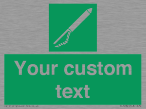 Custom sign safe condition Line throwing appliance