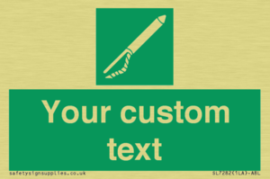 Custom sign safe condition Line throwing appliance