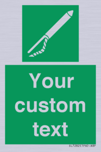 Custom sign safe condition Line throwing appliance