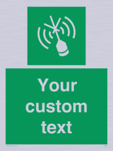 Custom sign safe condition Emergency position beacon