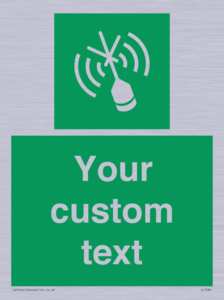 Custom sign safe condition Emergency position beacon