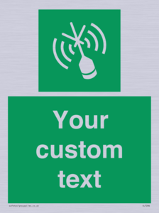 Custom sign safe condition Emergency position beacon