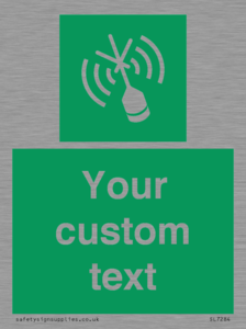 Custom sign safe condition Emergency position beacon