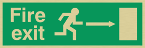 Fire Exit Right Sign 92/58 eec