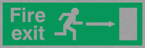 Fire Exit Right Sign 92/58 eec