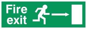 Fire Exit Right Sign 92/58 eec