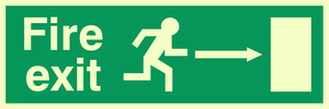 Fire Exit Right Sign 92/58 eec