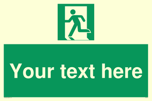 Custom Emergency Exit Left Sign