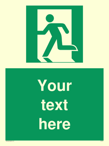 Custom Emergency Exit Left Sign