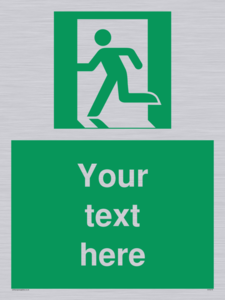 Custom Emergency Exit Left Sign