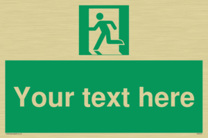 Custom Emergency Exit Left Sign