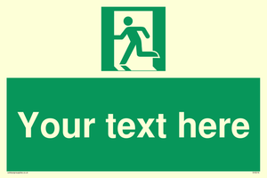 Custom Emergency Exit Left Sign