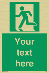 Custom Emergency Exit Left Sign