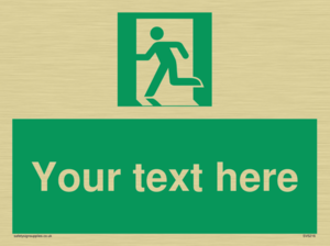 Custom Emergency Exit Left Sign