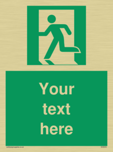 Custom Emergency Exit Left Sign