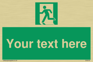 Custom Emergency Exit Left Sign