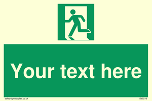 Custom Emergency Exit Left Sign