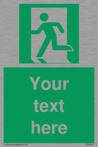 Custom Emergency Exit Left Sign