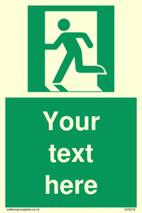 Custom Emergency Exit Left Sign