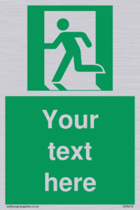 Custom Emergency Exit Left Sign