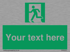 Custom Emergency Exit Left Sign