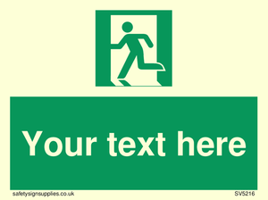 Custom Emergency Exit Left Sign