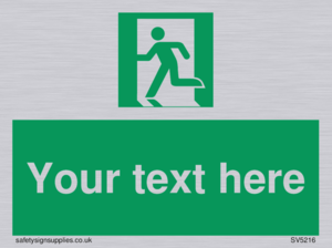 Custom Emergency Exit Left Sign