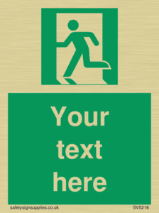 Custom Emergency Exit Left Sign