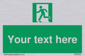 Custom Emergency Exit Left Sign