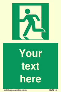 Custom Emergency Exit Left Sign