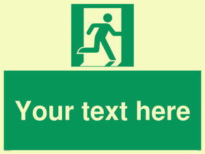 Custom Emergency Exit Right Sign