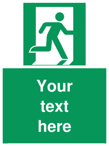 Custom Emergency Exit Right Sign