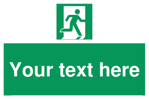 Custom Emergency Exit Right Sign 