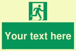 Custom Emergency Exit Right Sign