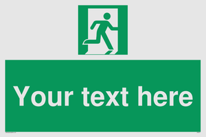 Custom Emergency Exit Right Sign