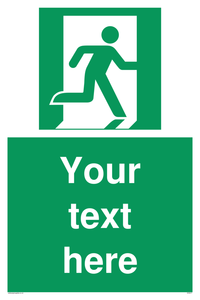 Custom Emergency Exit Right Sign 