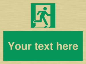 Custom Emergency Exit Right Sign